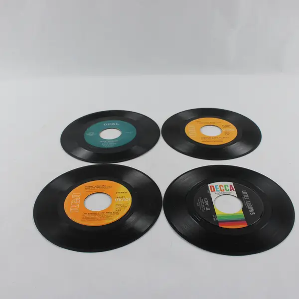 Lot of 4 Vintage 7" 45 RPM Singles RCA Victor Decca Opal Sleeves