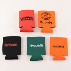 Lot of 5 Neoprene Beverage Koozies Gatorade Kubota Promo Logos