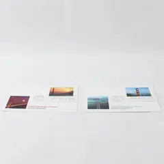 Set Of 2 Golden Gate Bridge 20c 50c 1997 FDC Postal Card Fleetwood Cachet 