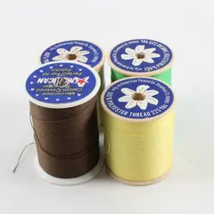Lot of 4 American Thread Spools Brown White Yellow Green