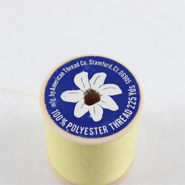 Lot of 4 American Thread Spools Brown White Yellow Green