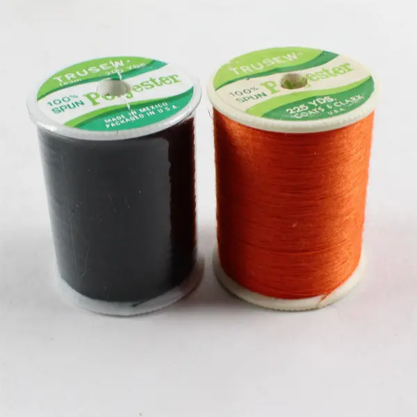 Lot of 14 Trusew Polyester Thread Spools White Green Blue Orange Black