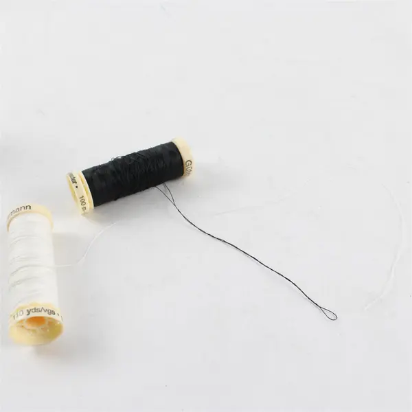 Lot of 3 Gütermann Thread Spools Maroon Black White