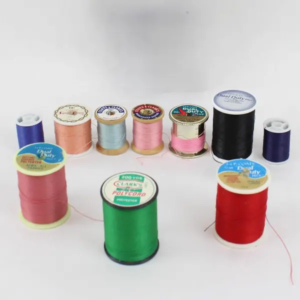 Lot of 10 Coats & Clark Thread Spools Mixed Colors