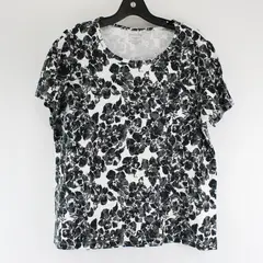 White Stag Women's Short Sleeve Black and White Floral T-Shirt 2XL 