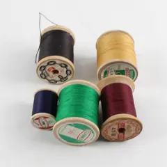 Lot of 5 Coats & Clarks Sewing Thread Spools Assorted Colors