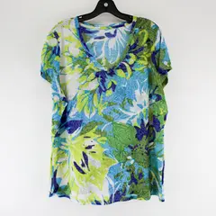 Willow Bay Women's 2X Short Sleeve T-Shirt Bright Floral