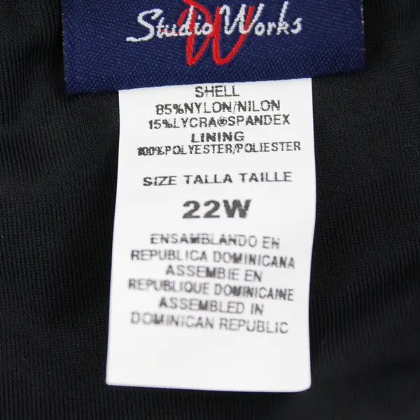 Studio Works Solid Black Swimsuit Bottom Women's 22W