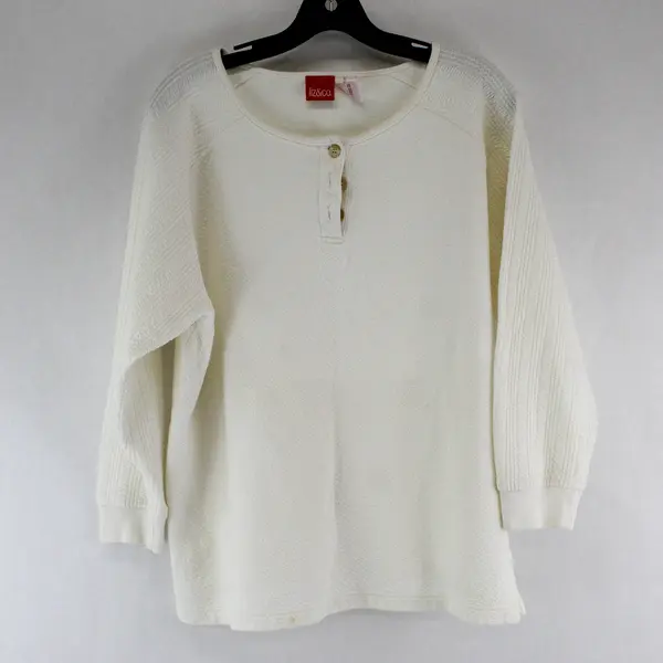 Liz & Co Women’s Off White Pullover Sweater Size S