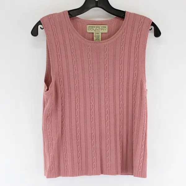 Jones New York Pink Petite Pullover Sweater Women's Medium