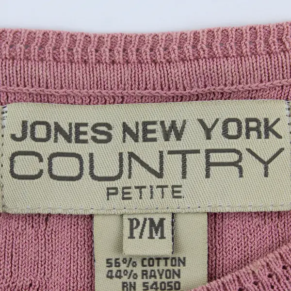 Jones New York Pink Petite Pullover Sweater Women's Medium