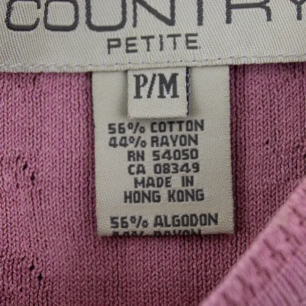 Jones New York Pink Petite Pullover Sweater Women's Medium