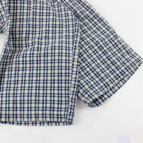 Perry Ellis Men's Blue and Gray Plaid Pajama Pants Size L