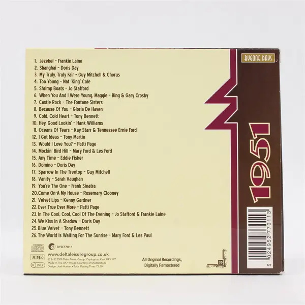 Bygone Days Great Songs of 1951 CD Various Artists