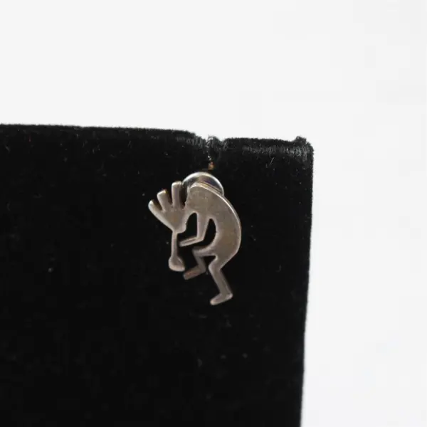 Silver-Tone Kokopelli Southwestern-Style Stud Earrings