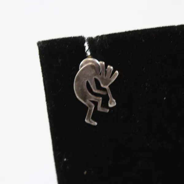Silver-Tone Kokopelli Southwestern-Style Stud Earrings
