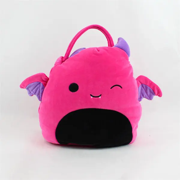 Squishmallows Wakisha Pink and Black Bat Trick Or Treat Bag 16"