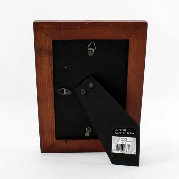 FETCO Brown Wooden Moose Tabletop Picture Frame 4x6