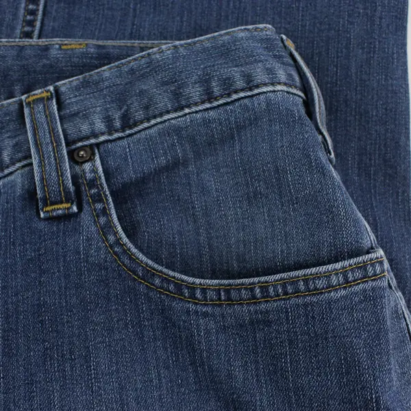 Carhartt Mens 40x32 Blue Relaxed Fit Straight Leg Denim Jeans Rugged Flex