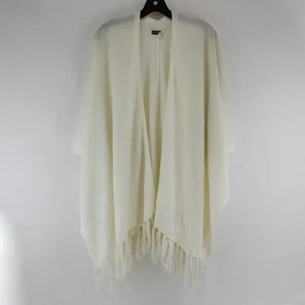 Merona Women's One Size Ivory Acrylic Fringe Shawl Wrap Scarf