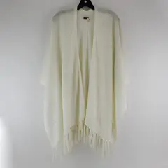 Merona Women's One Size Ivory Acrylic Fringe Shawl Wrap Scarf