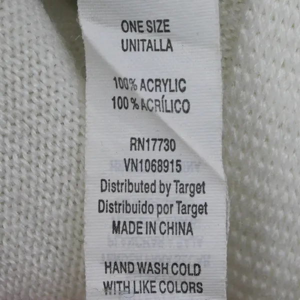Merona Women's One Size Ivory Acrylic Fringe Shawl Wrap Scarf