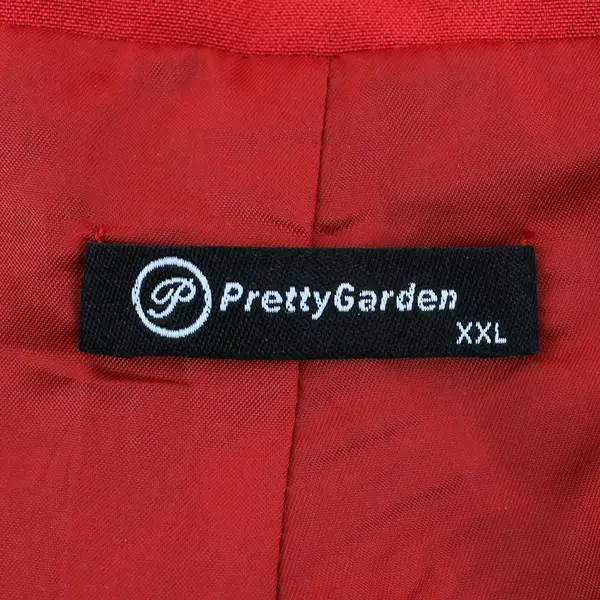 PrettyGarden Women's XXL Red One Button Front Lined Long Blazer
