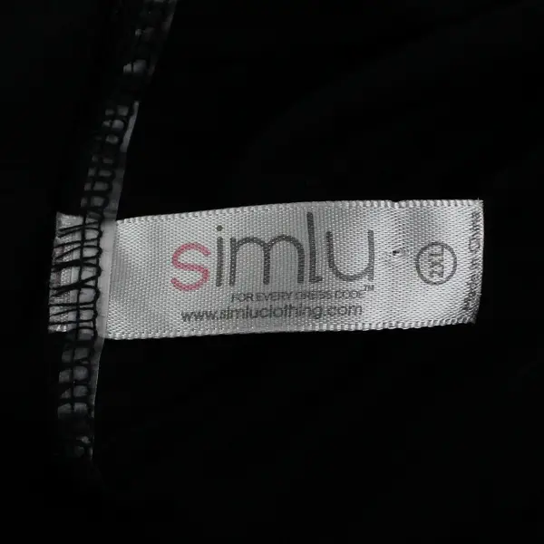 Simlu Women's Plus Size 2XL Black Maxi Skirt w/Pockets
