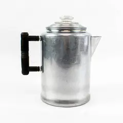 Vintage Pure Aluminum Stovetop Percolator Coffee Pot FLAWED