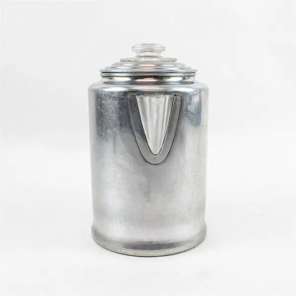 Vintage Pure Aluminum Stovetop Percolator Coffee Pot FLAWED