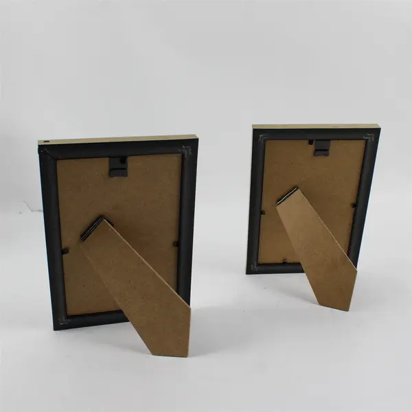 Lot of 2 Gold Finish MDF Tabletop Picture Frames 4"x6"