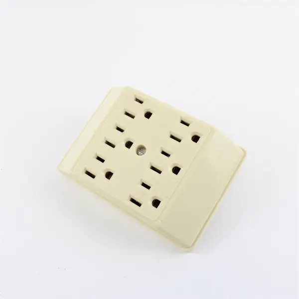Vintage Eagle Electric 6 Outlet Grounded Wall Tap Adapter