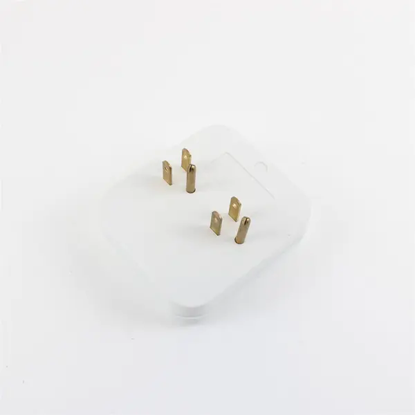 White 6-Outlet Grounded Wall Adapter