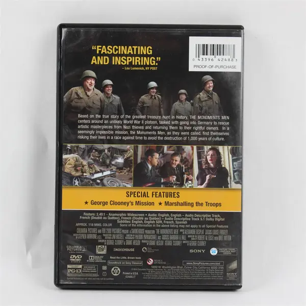 The Monuments Men 2014 DVD 