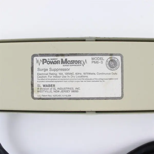 PowerMaster PM6-S SL Waber Surge Suppressor Power Strip