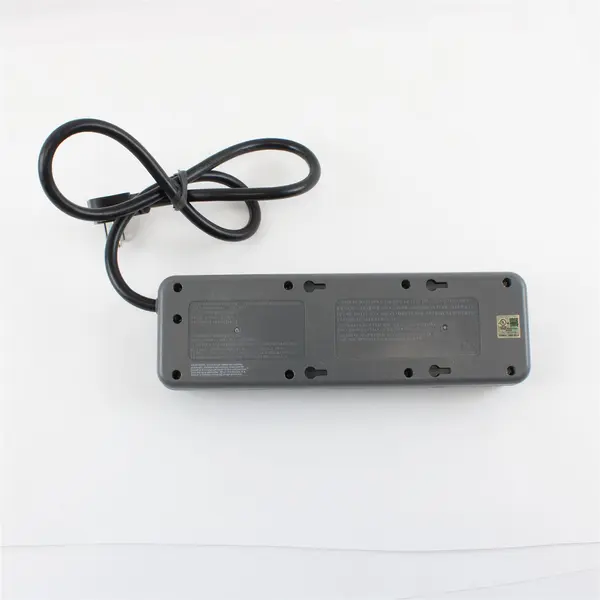 GE Black Surge Protector Power Strip 7 Outlet 2 USB-A Charging Ports