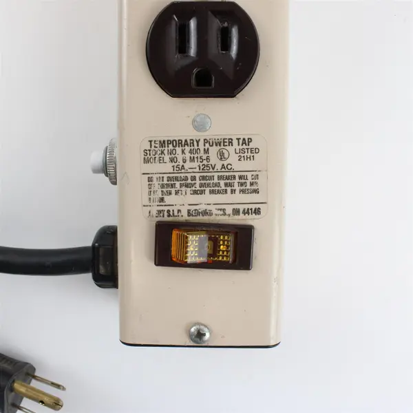 Temporary Power Tap 6 M15-6 6-Outlet Heavy-Duty Power Strip
