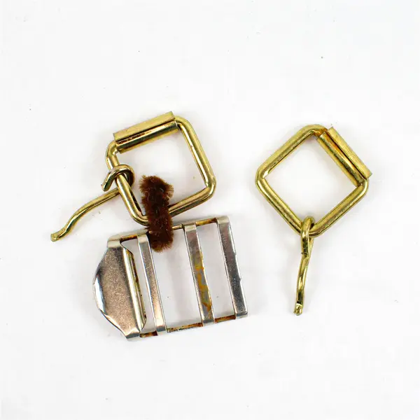 Lot of 14 Vintage Metal Buckles Hardware Gold Silver Tone Sewing