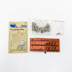 Lot of 4 Dritz Justrite Buckles Hooks Eyes Grommets Glass Beads