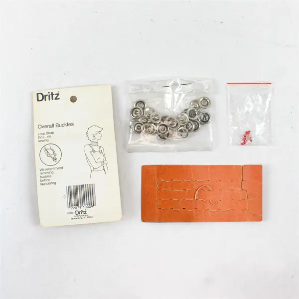Lot of 4 Dritz Justrite Buckles Hooks Eyes Grommets Glass Beads