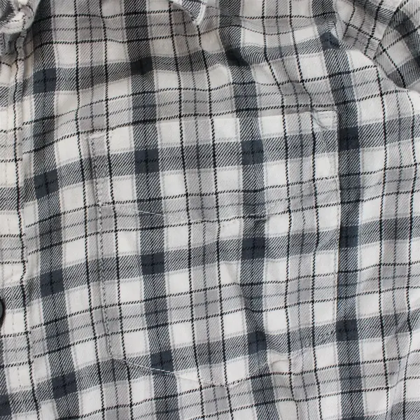 Children's Place Youth M White and Gray Button-Up Long Sleeve Shirt