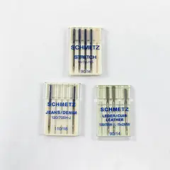 Lot of 3 Schmetz Sewing Machine Needles Stretch Jeans Denim Leather