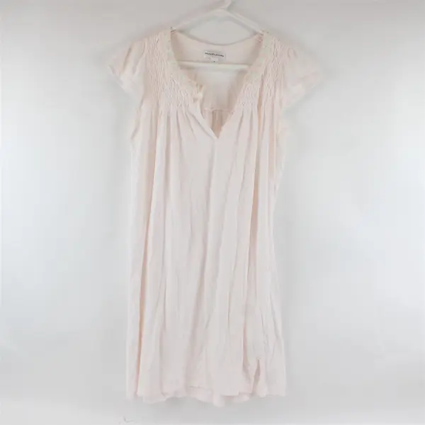 Miss Elaine Light Pink Embroidered Floral Nightgown Size S
