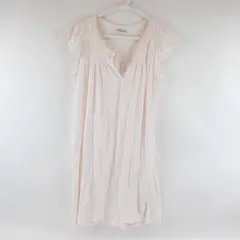 Miss Elaine Light Pink Embroidered Floral Nightgown Size S