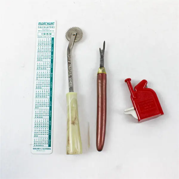 Lot of 4 Dritz Tracing Wheel Marchant Ruler Sewing Accessories Needle Threader