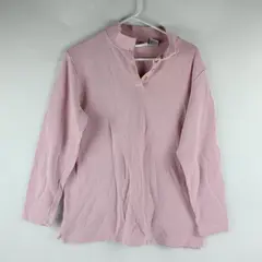 Jason Maxwell Women's L Light Pink Quarter Button Pullover Sweater