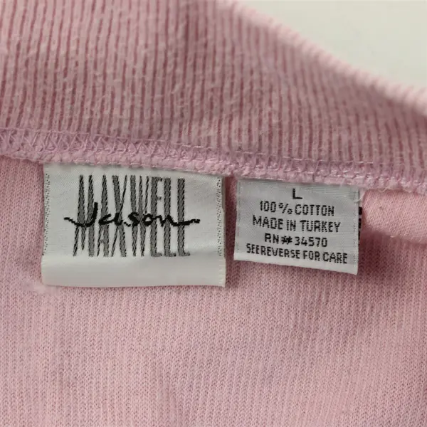 Jason Maxwell Women's L Light Pink Quarter Button Pullover Sweater