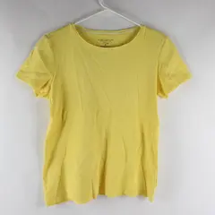Charter Club Yellow Pima Cotton Short Sleeve Crew Neck T-Shirt Women's M