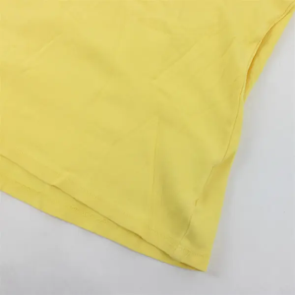 Charter Club Yellow Pima Cotton Short Sleeve Crew Neck T-Shirt Women's M