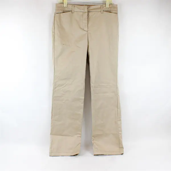 Charter Club Tan Full Length Mid Rise Straight Leg Pants Women's 8